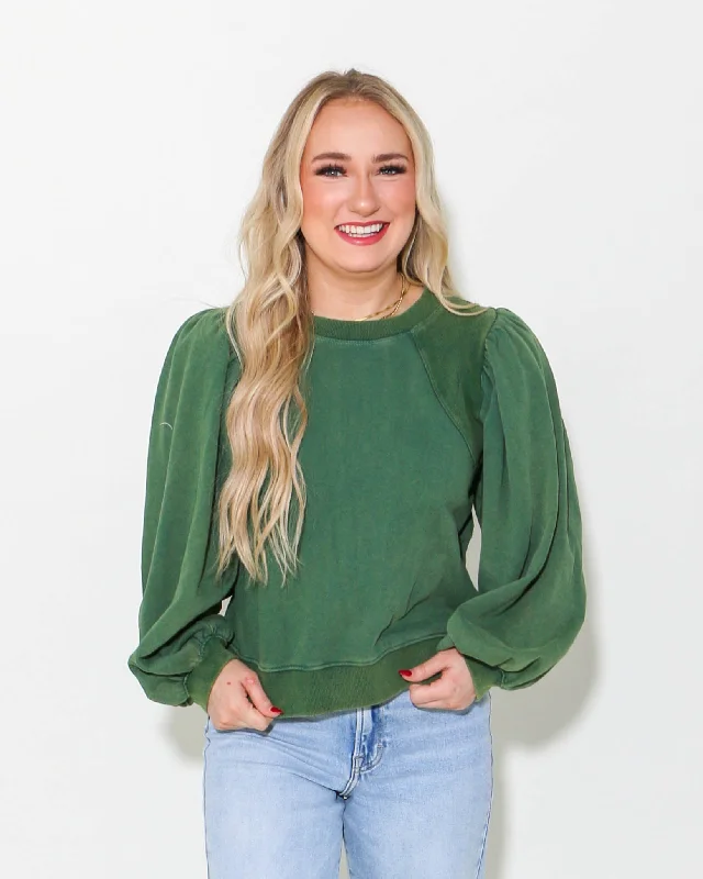 Puff Long Sleeve Sweatshirt Top