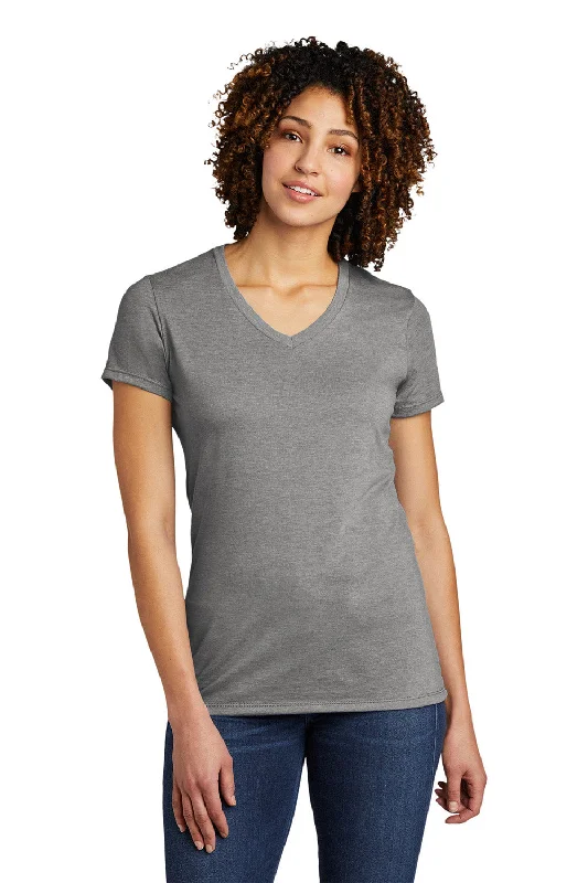 Allmade Womens Short Sleeve V-Neck T-Shirt - Aluminum Grey