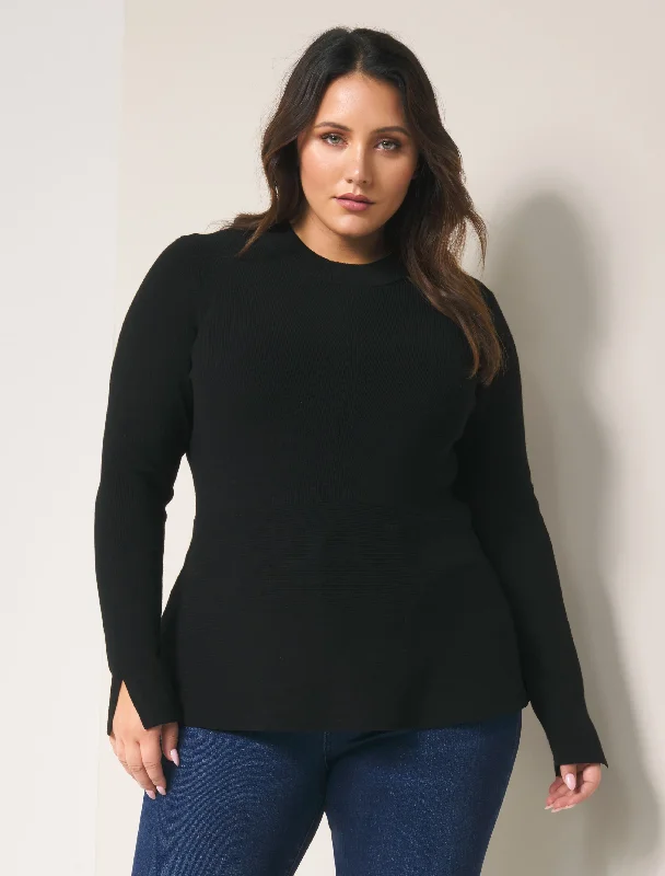 Cleo Peplum Hem Curve Jumper