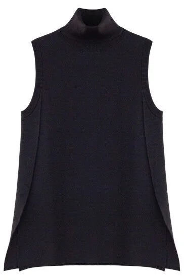 Aman Knit Turtleneck Vest