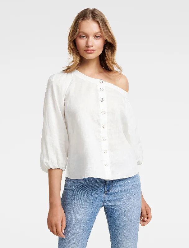 Posie Tipped Shoulder Blouse