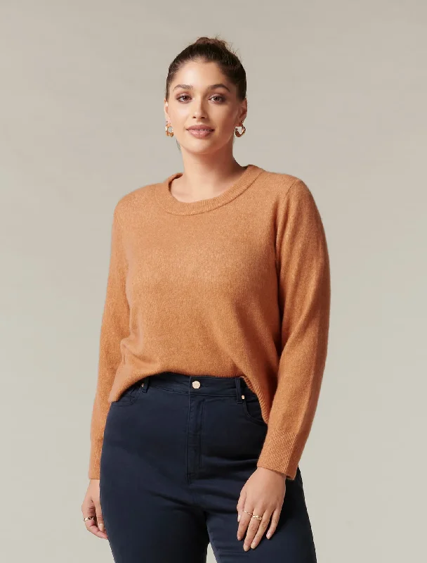 Mirabel Curve Crew Neck Knit Jumper