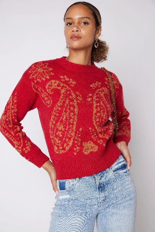 Sara Paisley Knit Sweater