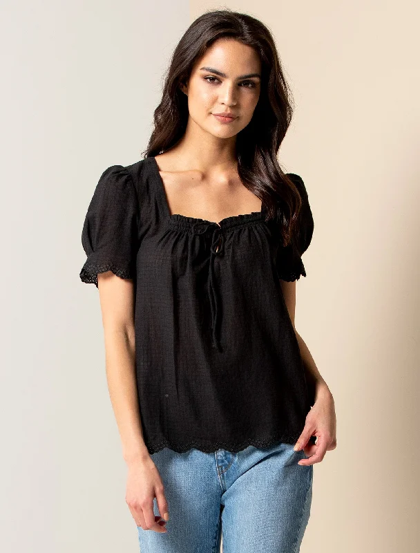 Penelope Square Neck Embroidered Blouse