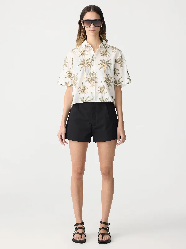 cropped palm tree shirt