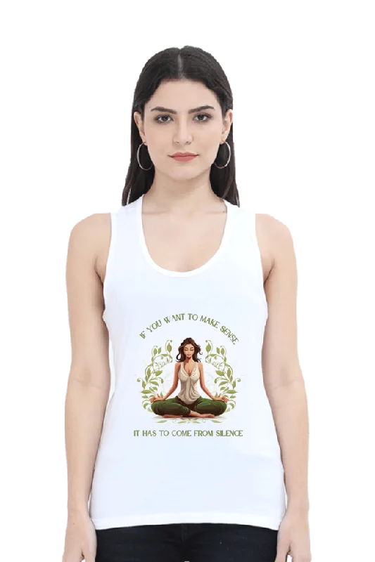 Make sense from silence,  yoga and work out Women’s Tank Top