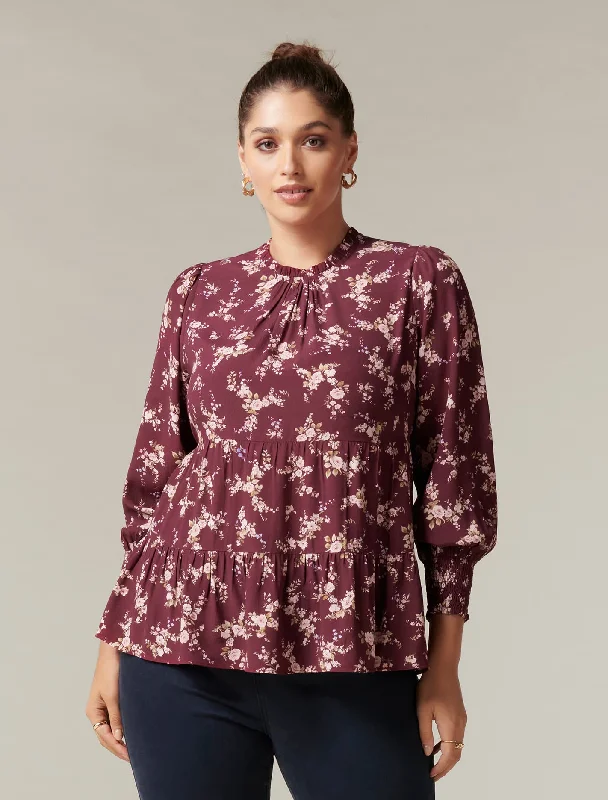 Aurora Curve Tiered Blouse