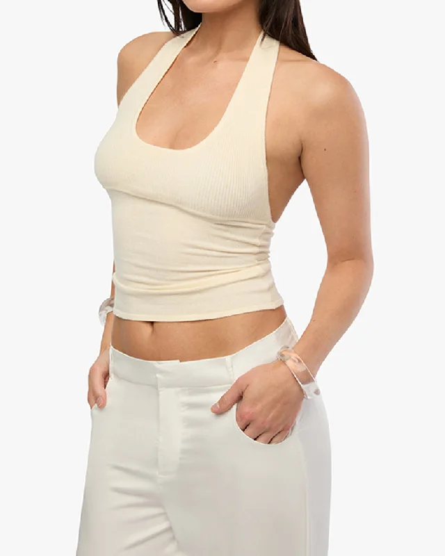 Scoop Neck Halter Tank