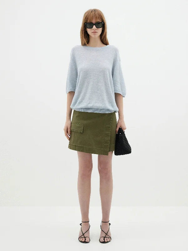 Cotton Linen Fine Knit T.Shirt