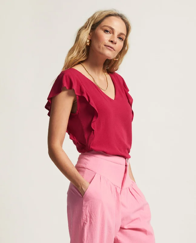 Emeline | Flutter Sleeve Blouse