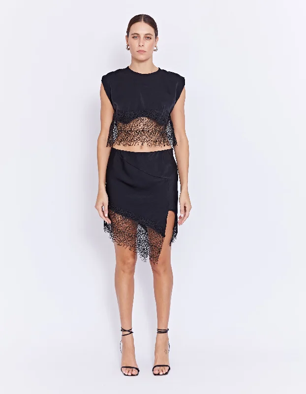 SIREN LACE TOP | BLACK