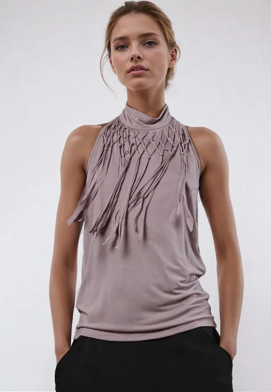 FLOURISH BACKLESS TOP GULL GREY