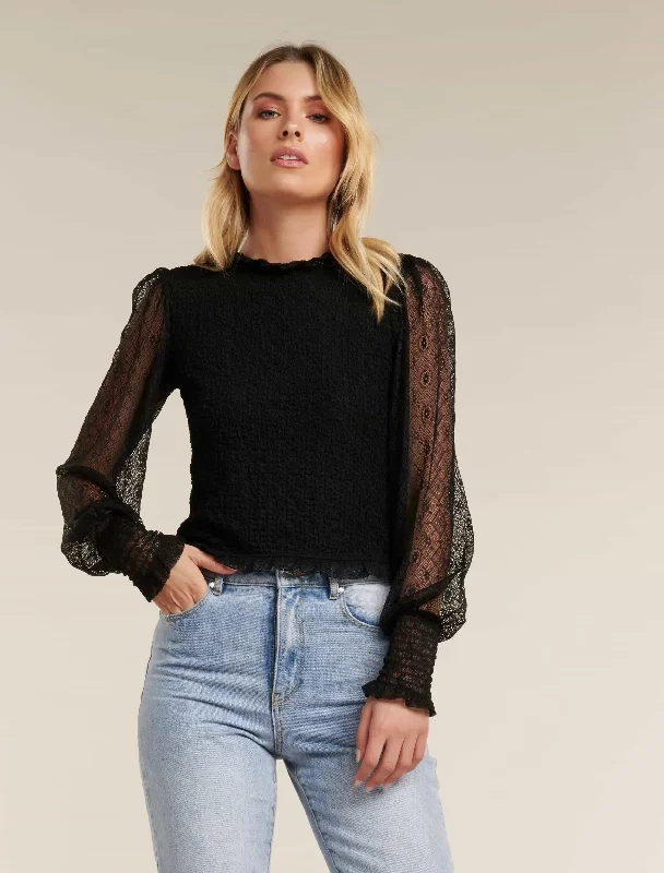 Kaisha Lace Puff Sleeve Top