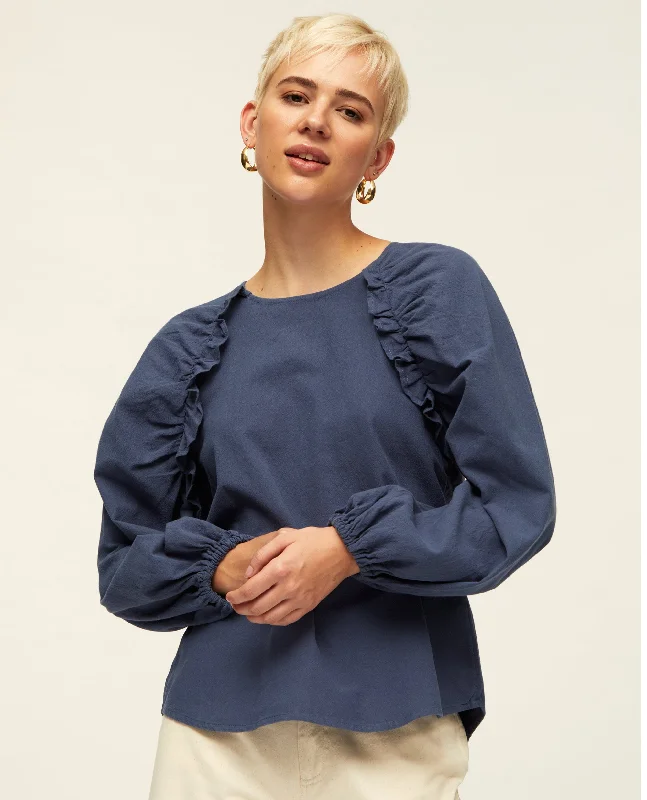 Zaina | Gathered Shoulder Blouse