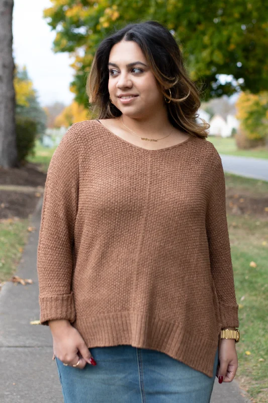 Time-Limited Offer Sloane Crew Neck Knit Sweater in Coco