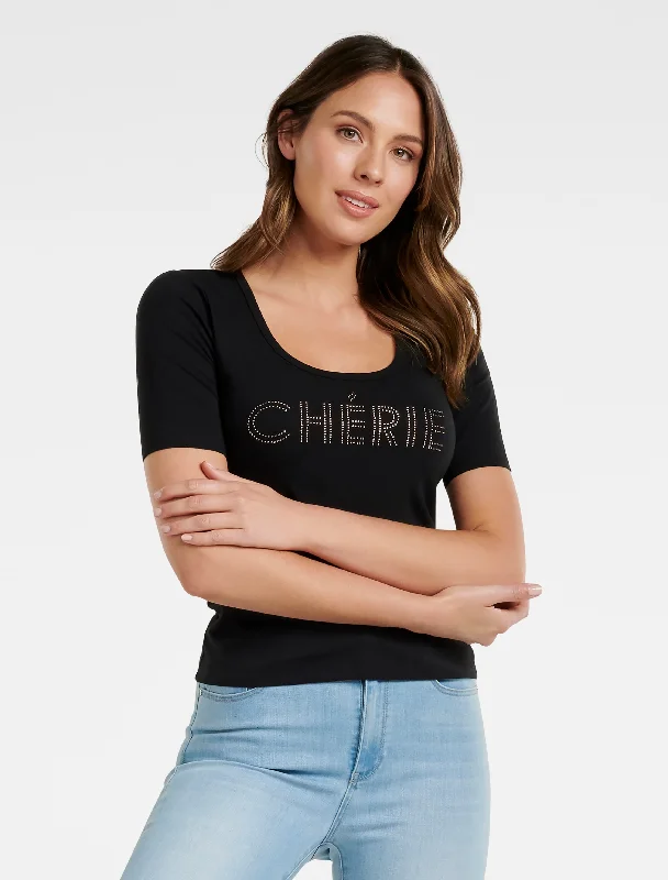 Corinna Cherie Scoop Neck Tee