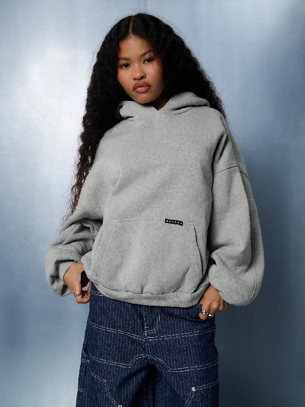 SUMWON WOMEN Pull Over Oversized Hooded Sweatshirt With Kangaroo Pocket