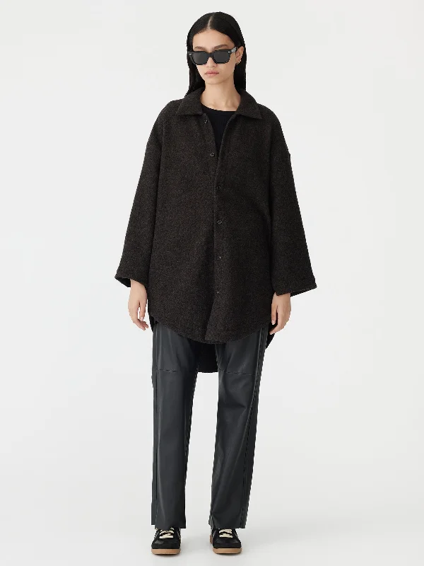 oversized woollen shirt