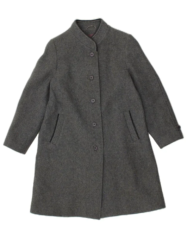 JULIUS Womens Overcoat UK 14 Large  Grey New Wool