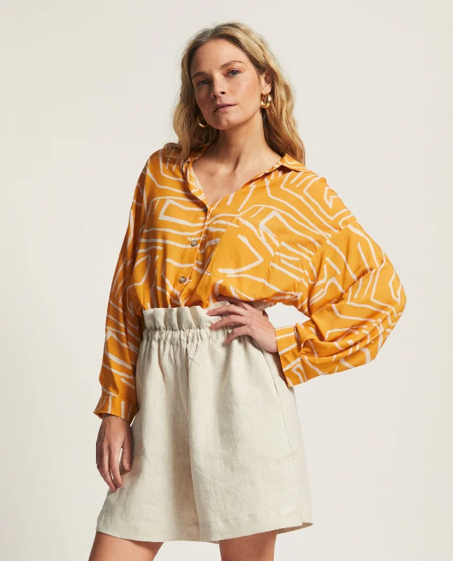 Yellow and Ivory Print