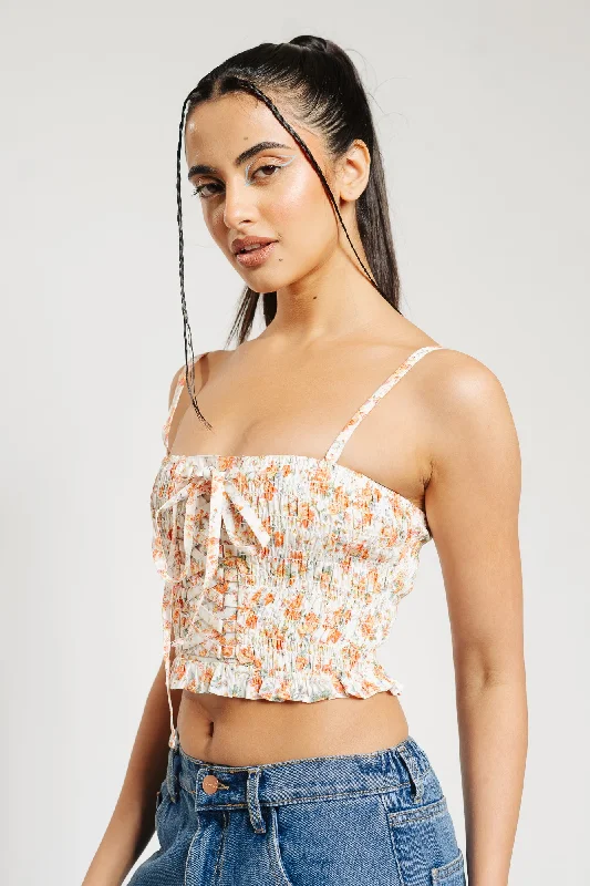 Floral Criss Cross Top