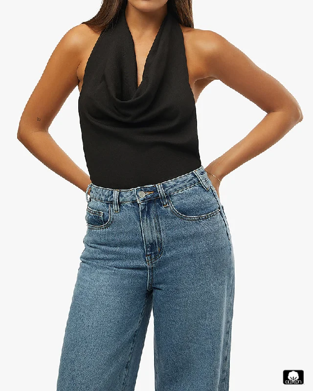 Cowl Halter Bodysuit