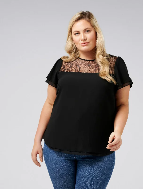 Nina Lace Curve Top