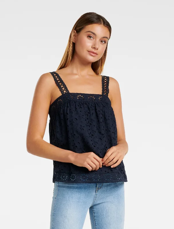 Verity Cutwork Swing Cami Top