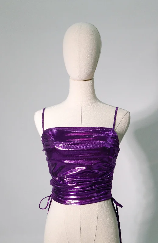 Metallic purple top (stretchy)