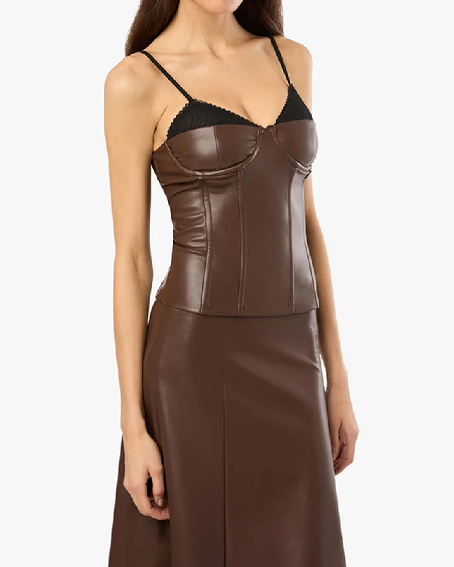 Corset Vegan Leather Top