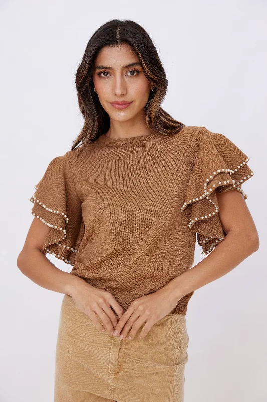 Bianca Flutter Sleeve Sweater