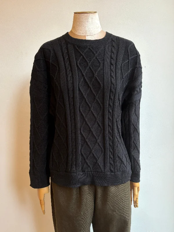 Oversized Cotton Cable Knit Sweater (Unisex)