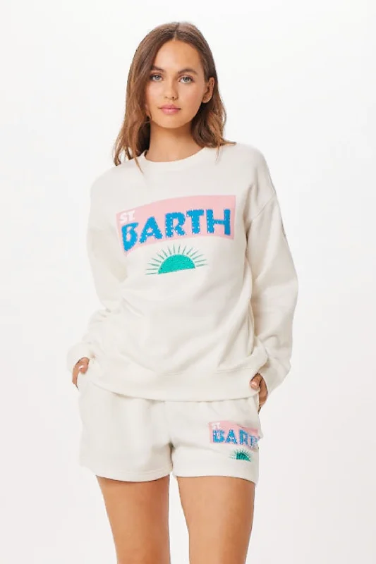 White St. Barth Jet Setter Surf Wash Crewneck