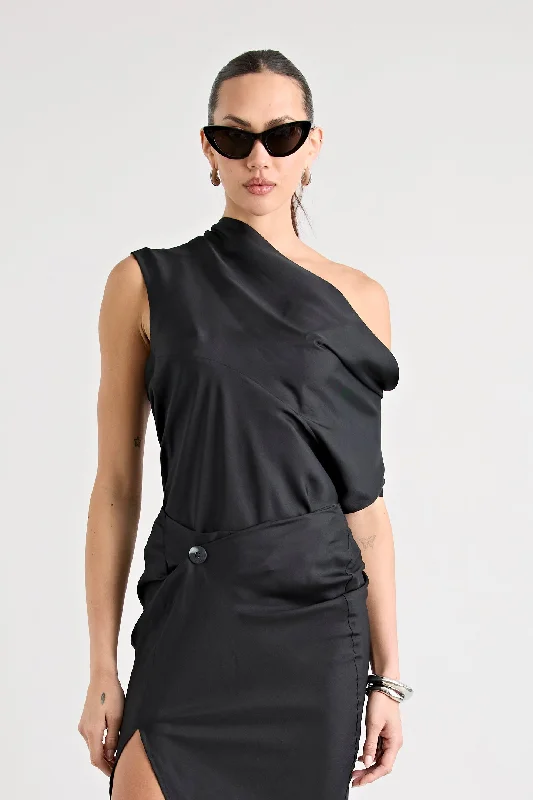 RAF SILK REVERSIBLE TOP | BLACK