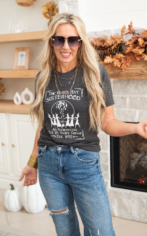 The Black Hat Sisterhood Tee | Charcoal** - Final Sale