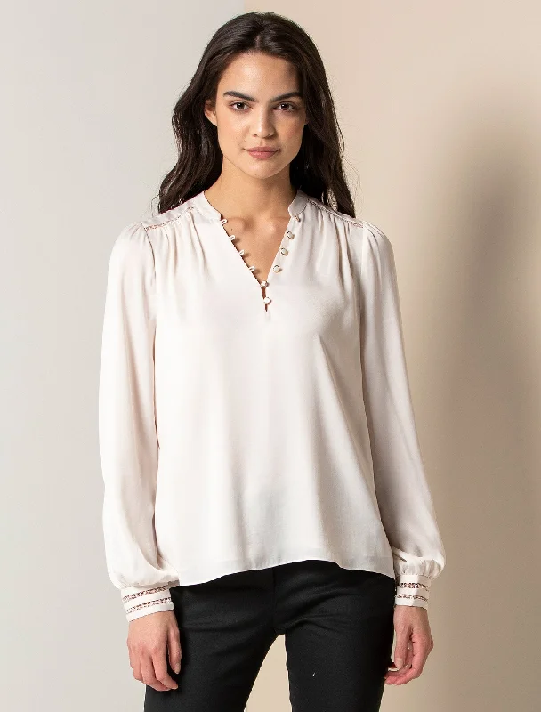 Annabell Trim Insert Blouse