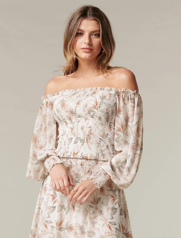 Colette Shirred Off Shoulder Co-Ord