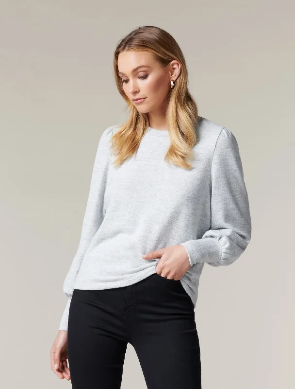 Annie Brushed Rib Puff Sleeve Top