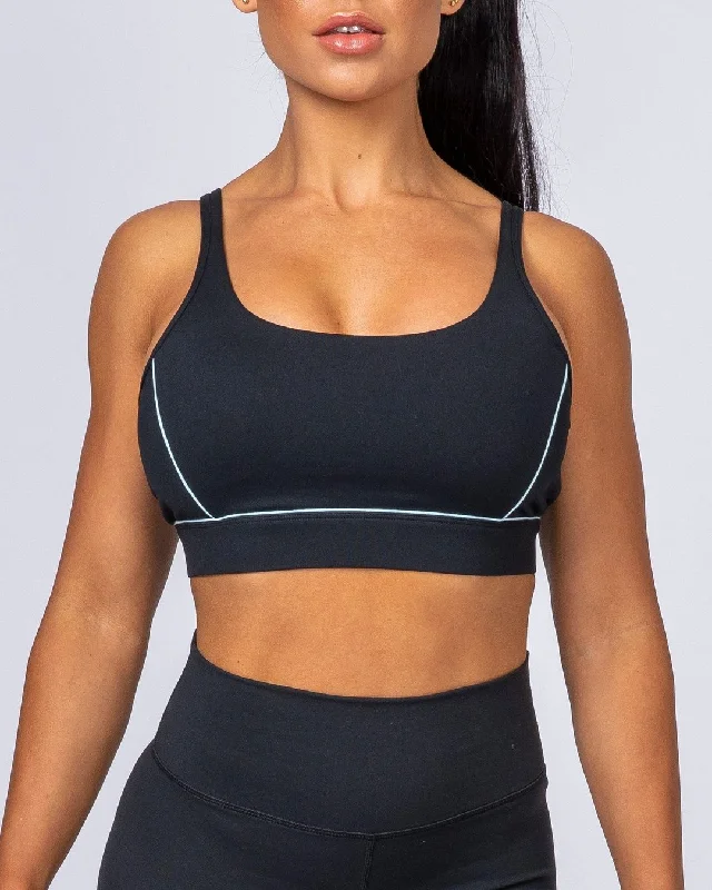 HIIT Bra - Black with Blue