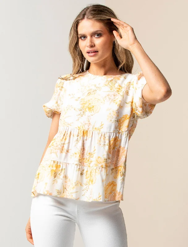 Analia Smock Printed Top