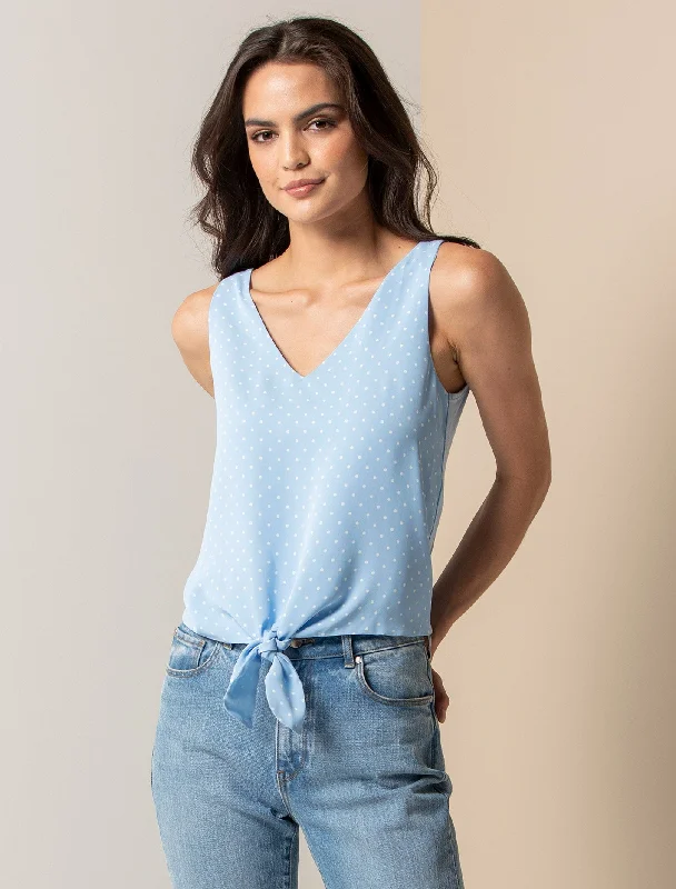 Harlow V-Neck Tie Front Tank Top