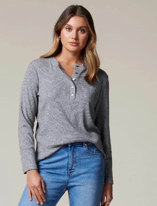 Sasha Relaxed Henley Jumper