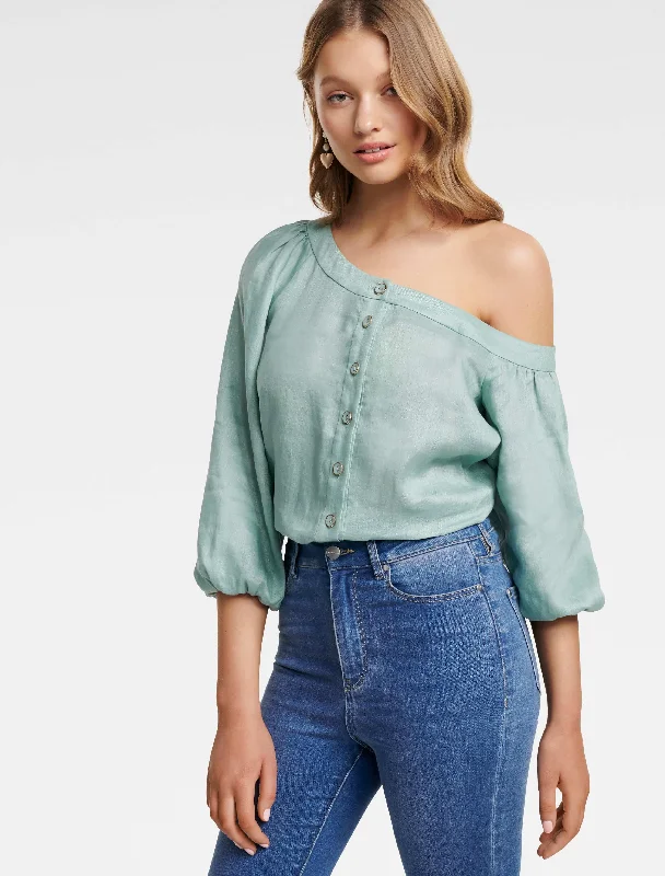 Posie Tipped Shoulder Blouse