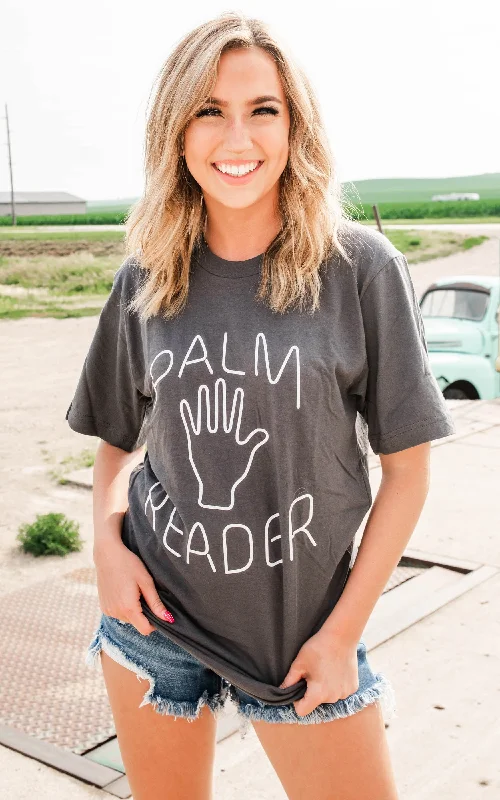 Palm Reader Tee | Charcoal** - Final Sale