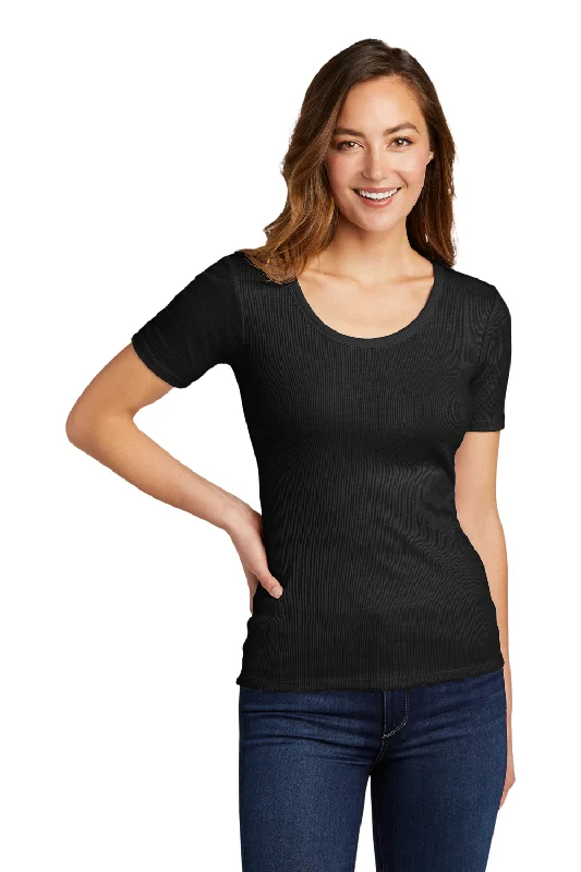 District Womens Very Important Short Sleeve Scoop Neck T-Shirt - Black