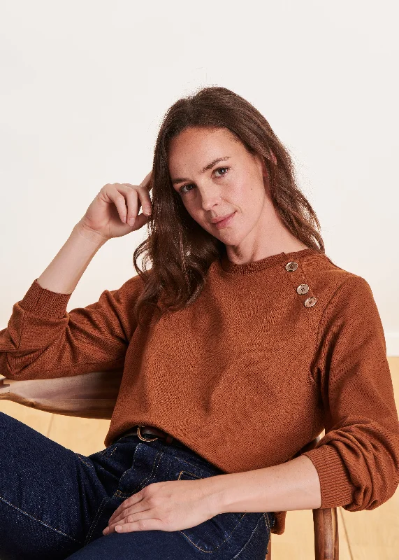 Sweatshirt manches longues terracotta