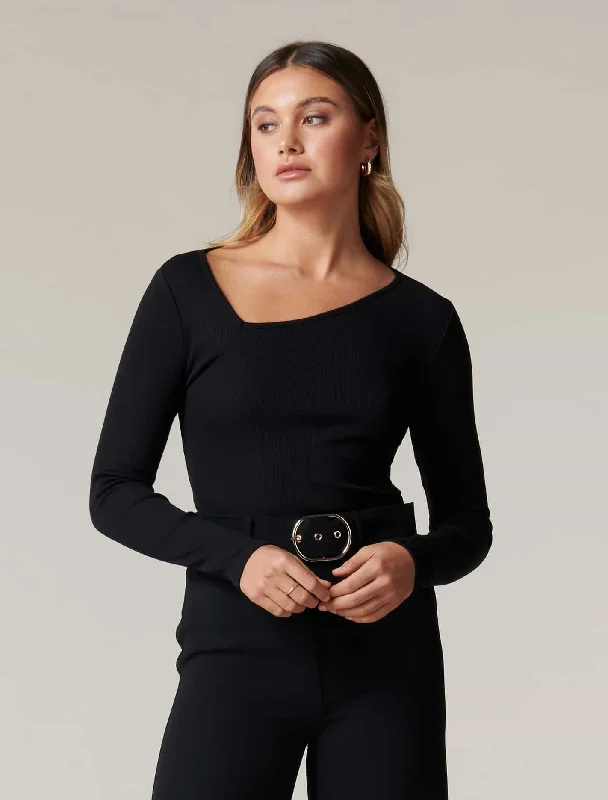 Leah Asymmetric Neck Top