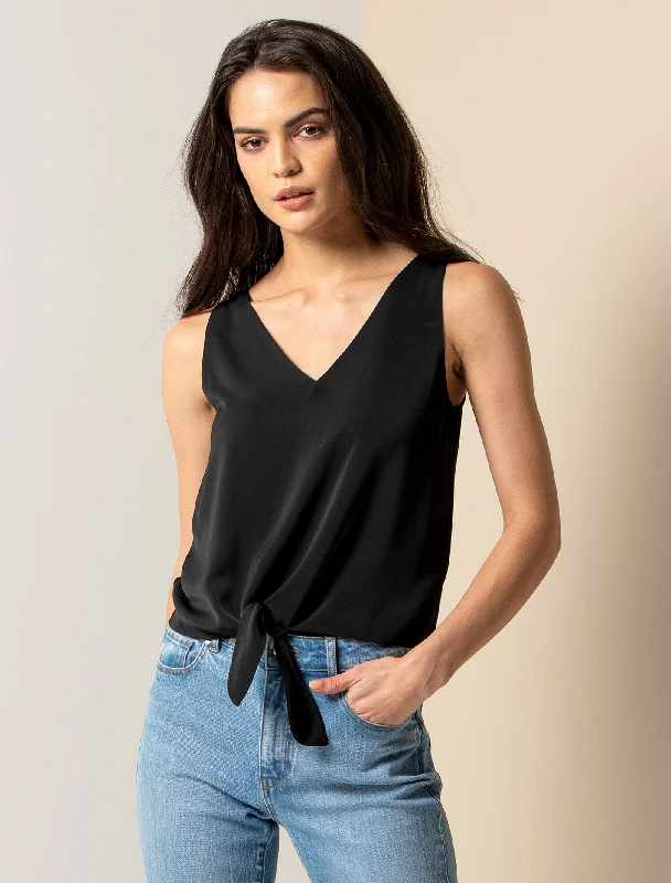 Harlow V-Neck Tie Front Tank Top