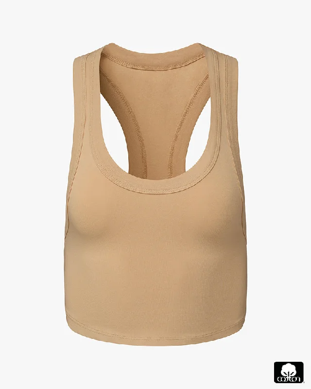 Cropped Scoop Tank